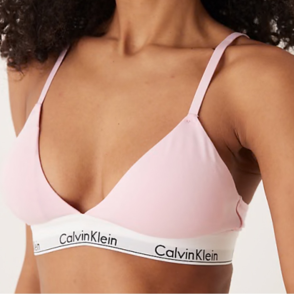 Calvin Klein Light Pink Triangle Bralette
